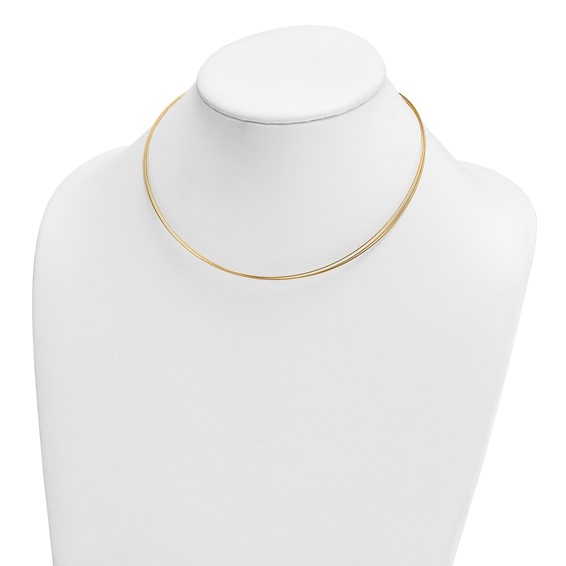 HERCO Gold 0.5mm Triple Strand Wire Necklaces