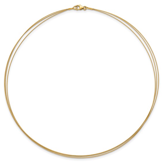 HERCO Gold 0.5mm Triple Strand Wire Necklaces