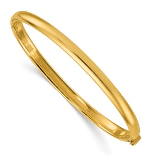 Herco 14K Polished 4.7mm Hinged Bangle
