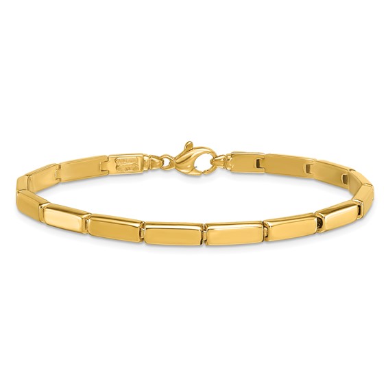 Herco 14K Polished 4.5mm Rectangular Bar Link 7.5 inch Bracelet