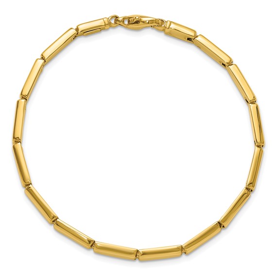 Herco 14K Polished 4.5mm Rectangular Bar Link 7.5 inch Bracelet