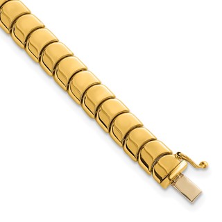 Herco 14K Polished 7.75mm Fancy Link 7.5 inch Bracelet