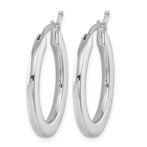 HERCO Gold Square Edge Hoop Oval Earrings