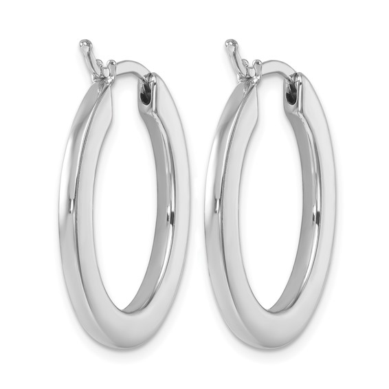 HERCO Gold Square Edge Hoop Oval Earrings