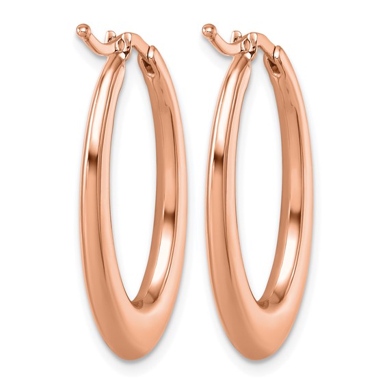 HERCO Gold Oval Hoop Earrings