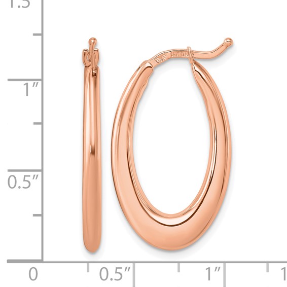 HERCO Gold Oval Hoop Earrings