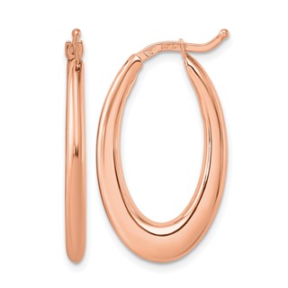 HERCO Gold Oval Hoop Earrings
