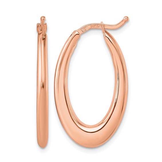 HERCO Gold Oval Hoop Earrings