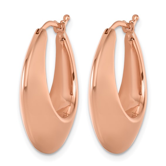 HERCO Gold Knife Edge Hoop Earrings