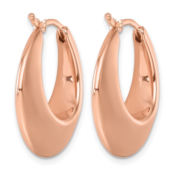 HERCO Gold Knife Edge Hoop Earrings