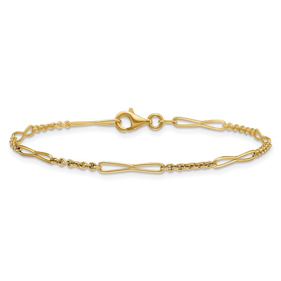 Herco 14K Polished Fancy Link 7.25 inch Bracelet