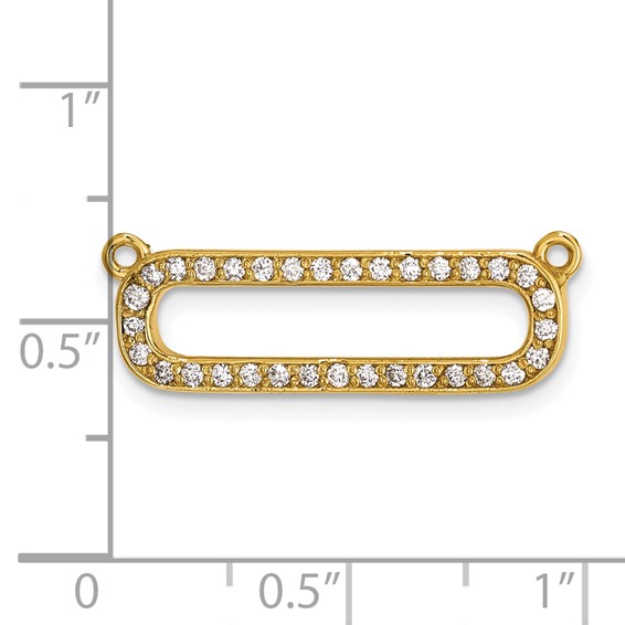 Herco 14K Polished Diamond Oval Link