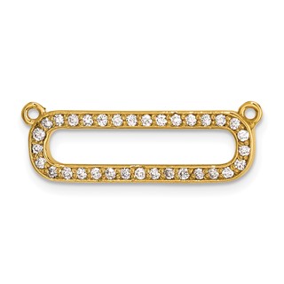 Herco 14K Polished Diamond Oval Link