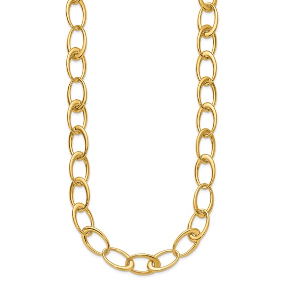 HERCO Gold Oval Link Necklaces