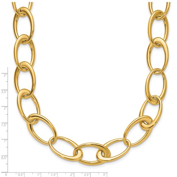 HERCO Gold Oval Link Necklaces