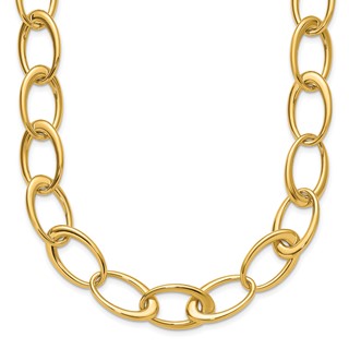 HERCO Gold Oval Link Necklaces
