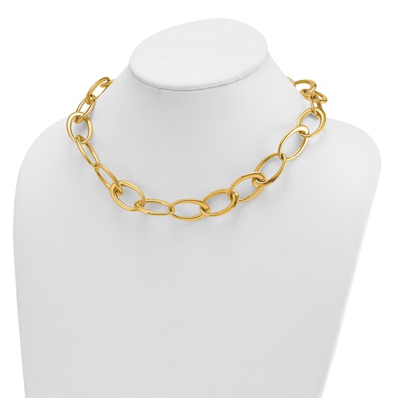 HERCO Gold Oval Link Necklaces