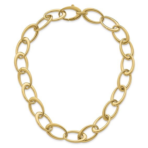 HERCO Gold Oval Link Necklaces