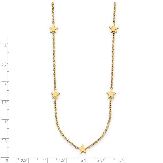 HERCO Gold Chain with Stars Necklaces