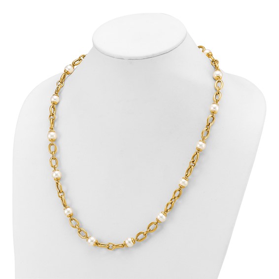 HERCO Freshwater Cultured Pearl and Mixed Link Necklaces