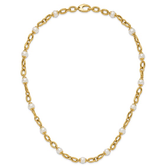 HERCO Freshwater Cultured Pearl and Mixed Link Necklaces