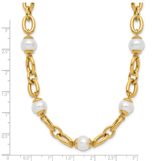 HERCO Freshwater Cultured Pearl and Mixed Link Necklaces