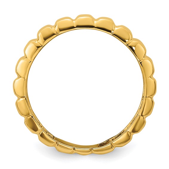 Herco 14K Polished and Grooved Ring