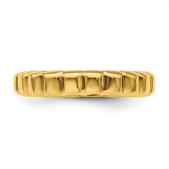 Herco 14K Polished and Grooved Ring