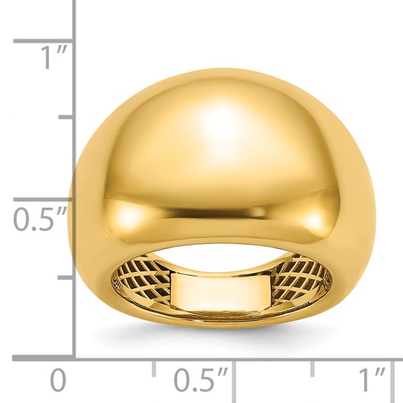 Herco 14K Polished Wide Domed Ring