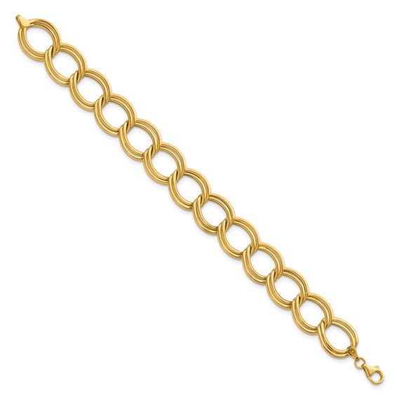 Herco 14K Polished 16mm Double Link 7.5 inch Bracelet