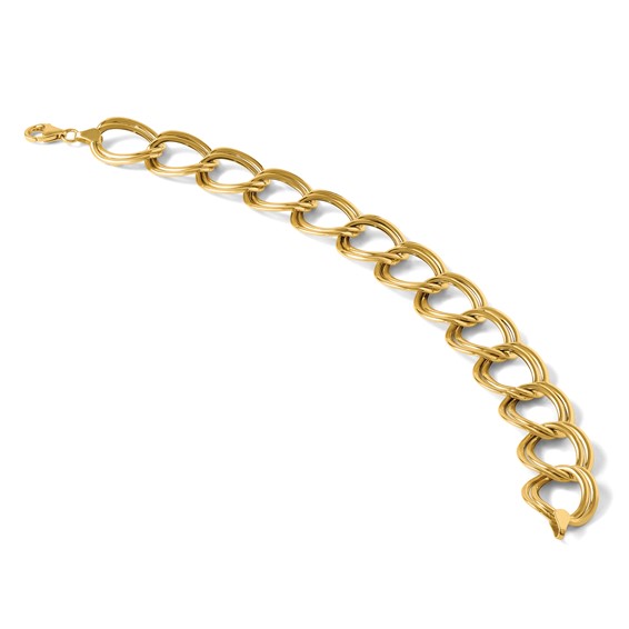 Herco 14K Polished 16mm Double Link 7.5 inch Bracelet