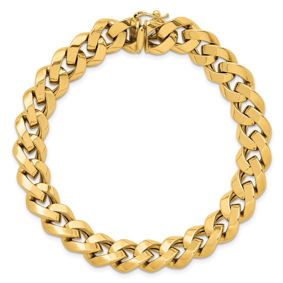 HERCO Gold 11mm Polished Curb Link Bracelets
