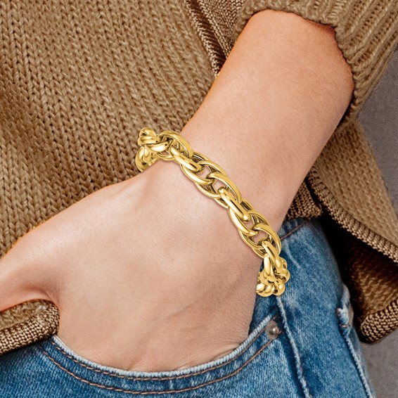 HERCO Gold Polished Link Bracelets