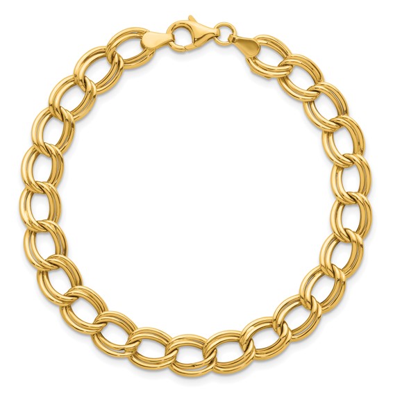 Herco 14K Polished 8mm Double Link 7.5 inch Bracelet