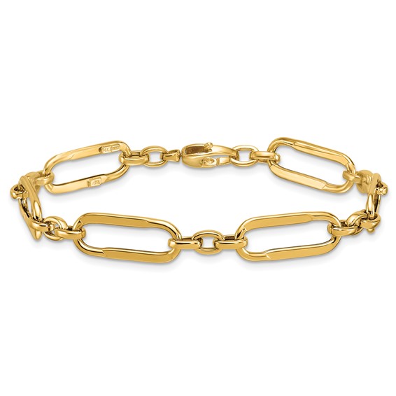 Herco 14K Polished Fancy Link 7.5 inch Bracelet