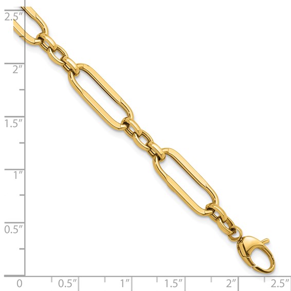 Herco 14K Polished Fancy Link 7.5 inch Bracelet