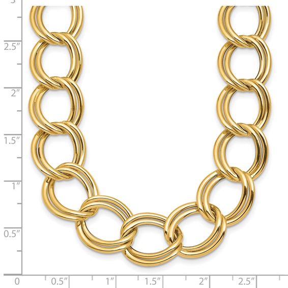 HERCO Gold 16mm Double Link Necklaces
