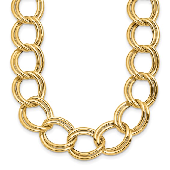 HERCO Gold 16mm Double Link Necklaces