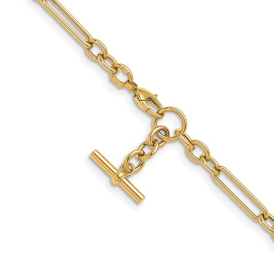 HERCO Gold Mixed Link Necklaces with Toggle