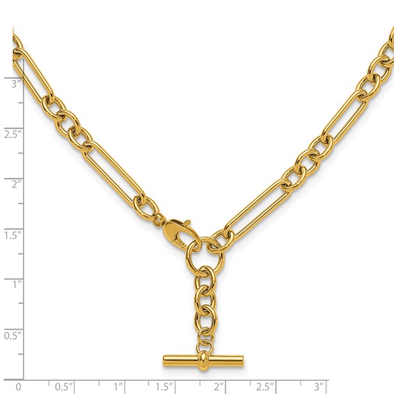 HERCO Gold Mixed Link Necklaces with Toggle