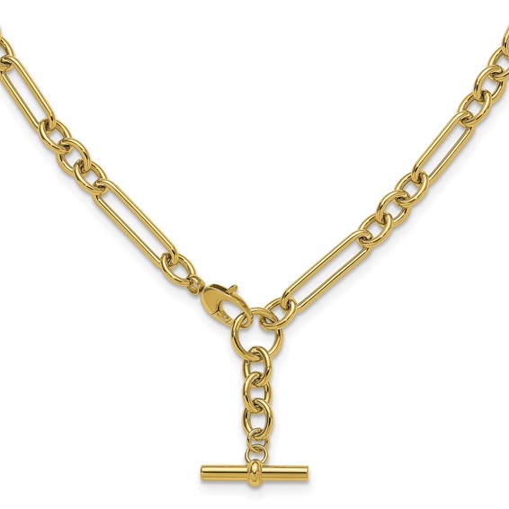 HERCO Gold Mixed Link Necklaces with Toggle