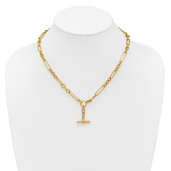 HERCO Gold Mixed Link Necklaces with Toggle