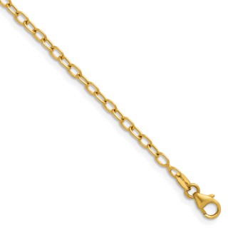 Herco 14K Polished 3.0mm Elongated Oval Link 22 Inch Chain