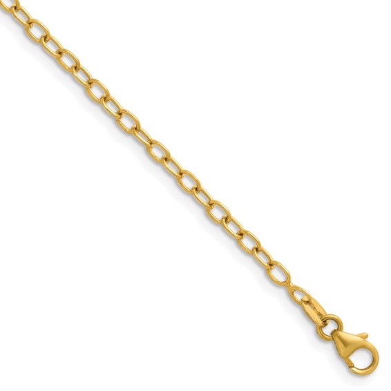 Herco 14K Polished 3.0mm Elongated Oval Link 22 Inch Chain