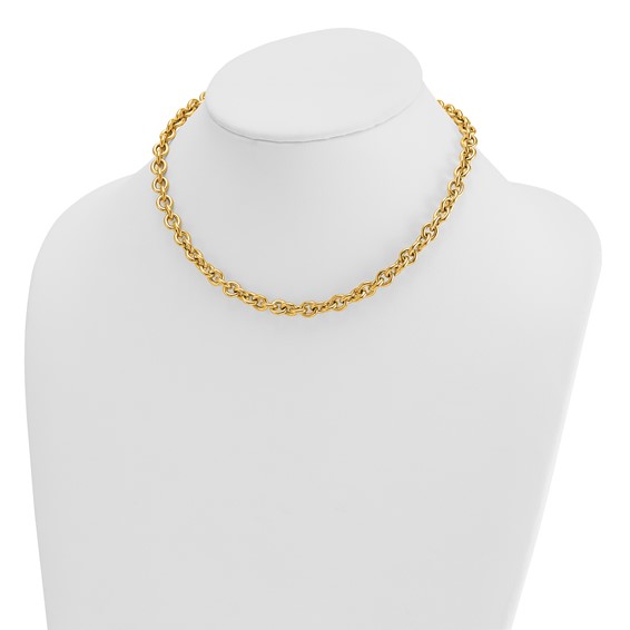 Herco 14K Polished 7mm Open Link Cable 16 inch Necklace