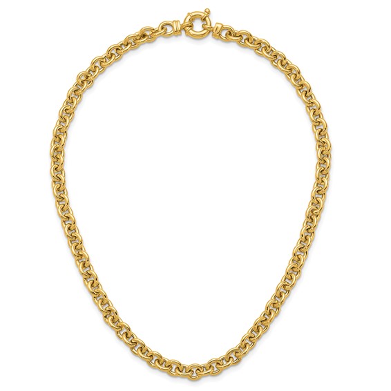 Herco 14K Polished 7mm Open Link Cable 16 inch Necklace