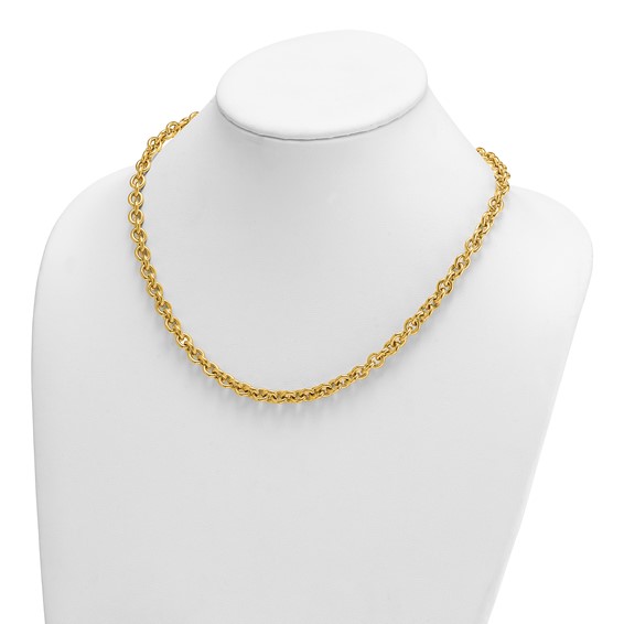 Herco 14K Polished 7mm Open Link Cable 20 inch Necklace