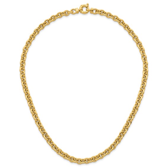 Herco 14K Polished 7mm Open Link Cable 20 inch Necklace