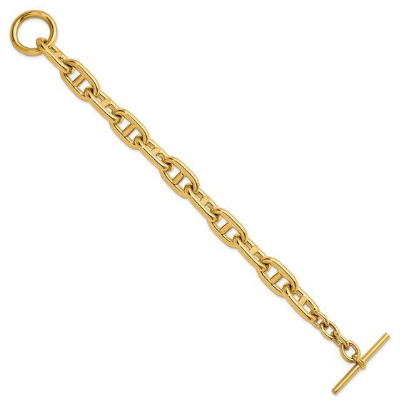 Herco 14K Hollow Polished Anchor Link 12.5mm 8.5 inch Toggle Bracelet