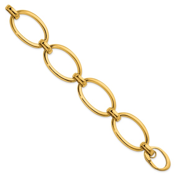 Herco 14K Polished 25.5mm Oval Link 8 inch Bracelet